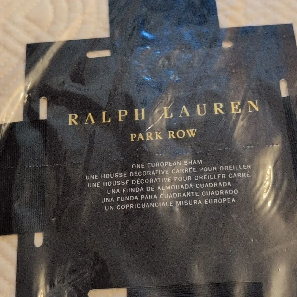 NWT Ralph Lauren Euro Sham Elysia Chic Cream Art Deco Pattern Cotton